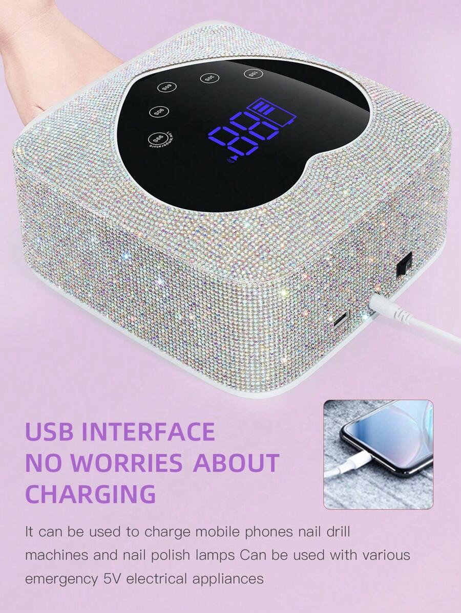 Cordless UV/LED Nail Lamp with Built-In Battery