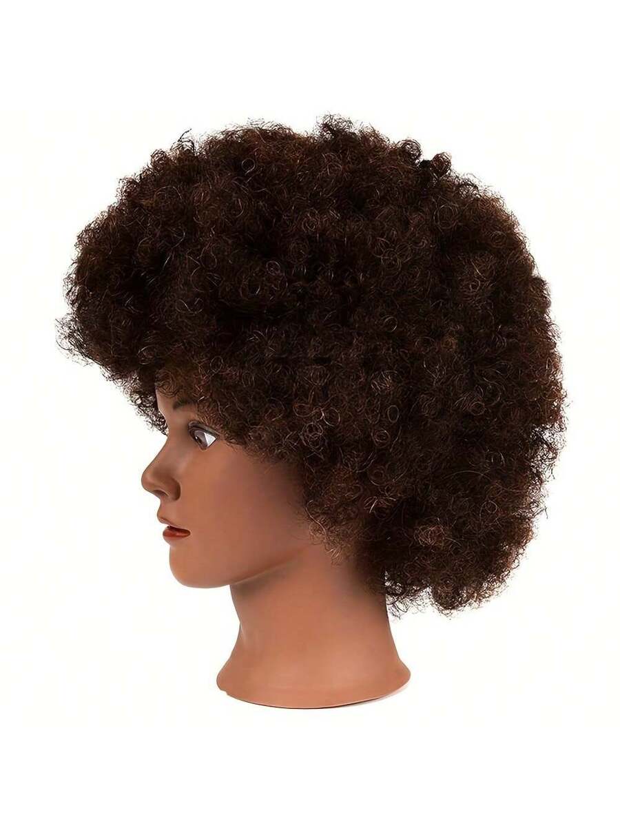 Curly Hair Cosmetology Training Mannequin Head with Clamp Stand