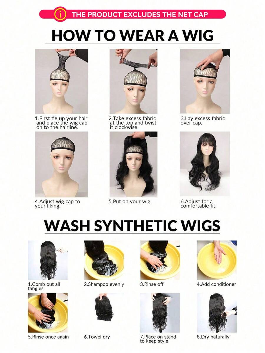 12-Inch Straight Bob Wig with Bangs — Black, Gold or Blonde Ombre