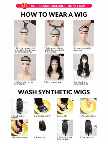 12-Inch Straight Bob Wig with Bangs — Black, Gold or Blonde Ombre
