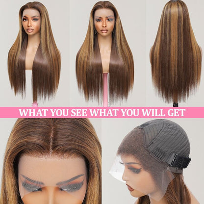 5x5 HD Lace Frontal Straight Wig, 200% Density — 8 to 34 Inch Options