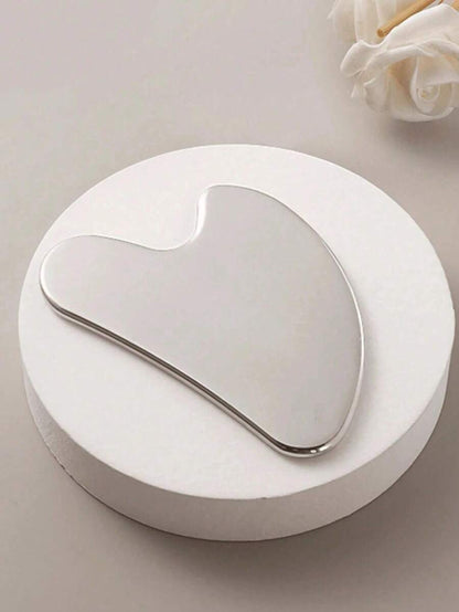Heart-Shaped Stainless Steel Gua Sha Massage Tool with Optional Storage Pouch