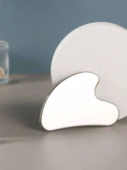 Heart-Shaped Stainless Steel Gua Sha Massage Tool with Optional Storage Pouch