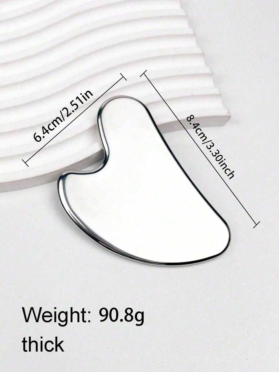Heart-Shaped Stainless Steel Gua Sha Massage Tool with Optional Storage Pouch