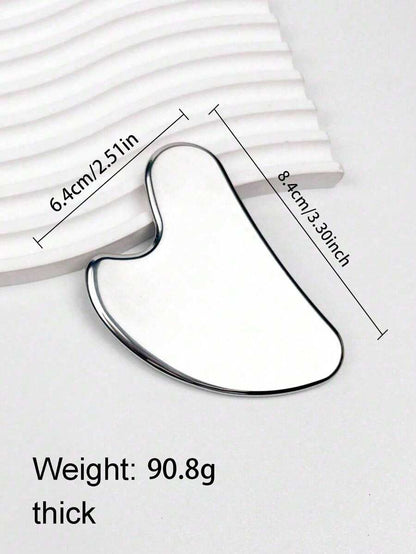 Heart-Shaped Stainless Steel Gua Sha Massage Tool with Optional Storage Pouch