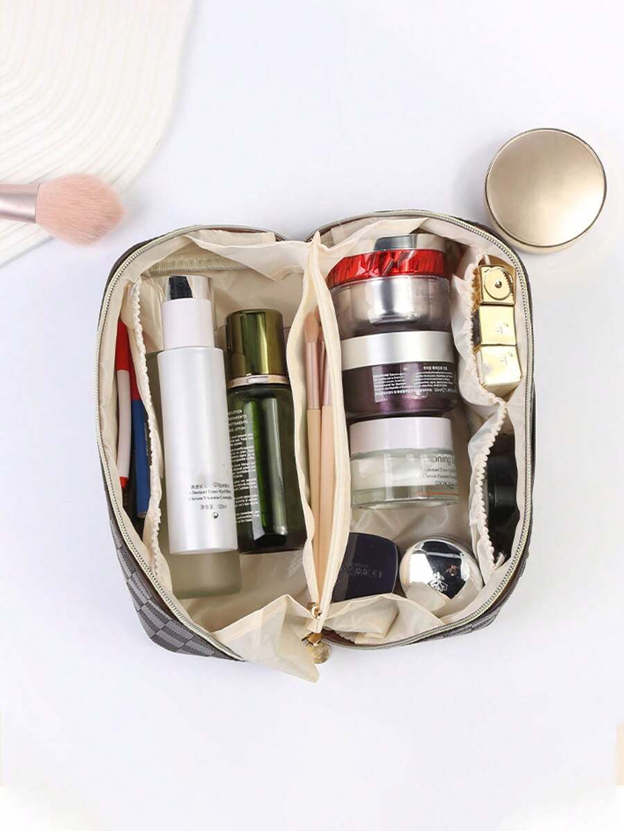Waterproof PU Leather Makeup Bag and Brush Organizer