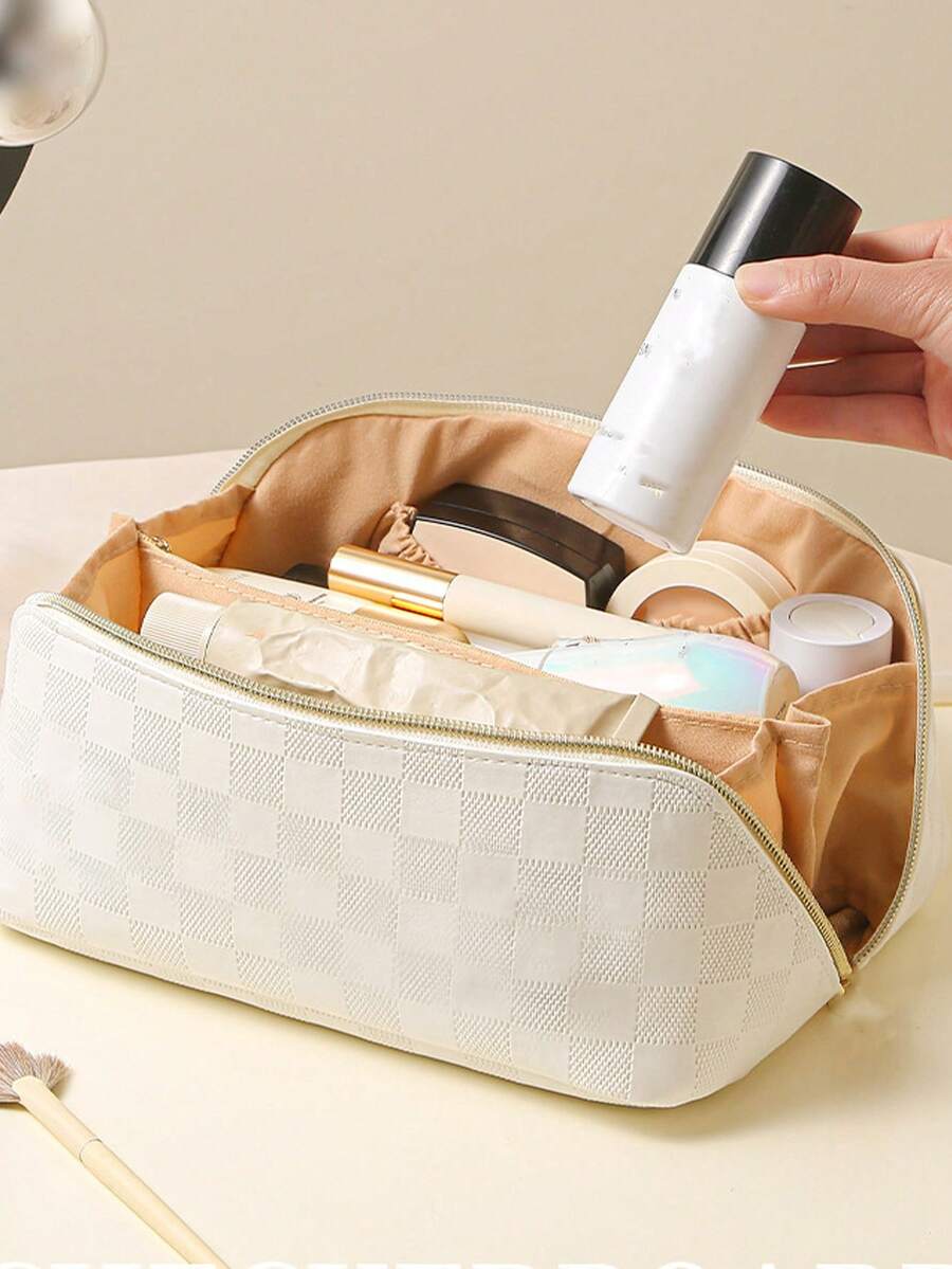 Waterproof PU Leather Makeup Bag and Brush Organizer