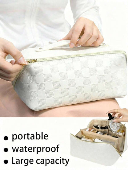 Waterproof PU Leather Makeup Bag and Brush Organizer