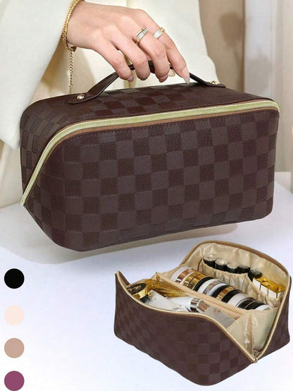 Waterproof PU Leather Makeup Bag and Brush Organizer