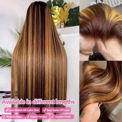 5x5 HD Lace Frontal Straight Wig, 200% Density — 8 to 34 Inch Options