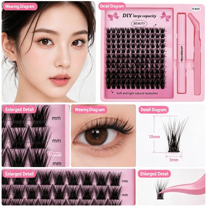 Lightweight False Lash Clusters with Bond and Seal Glue