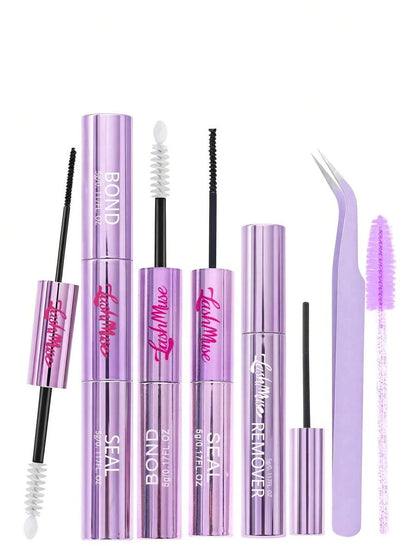Wispy D-Curl DIY Lash Cluster Kit with Glue, Tweezers and Remover — 584/1168 Pieces