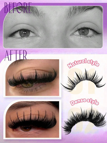 Wispy D-Curl DIY Lash Cluster Kit with Glue, Tweezers and Remover — 584/1168 Pieces
