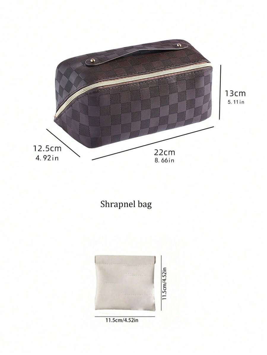 Waterproof PU Leather Makeup Bag and Brush Organizer