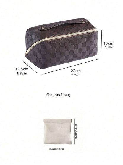 Waterproof PU Leather Makeup Bag and Brush Organizer